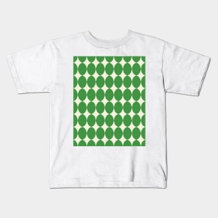 Mid Century Modern Pattern in Green Kids T-Shirt